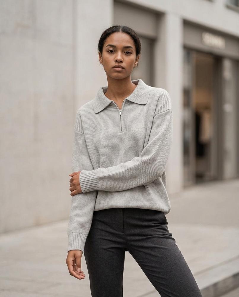 Zumieze - Rirev | Knitted Half-Zip Sweater Men