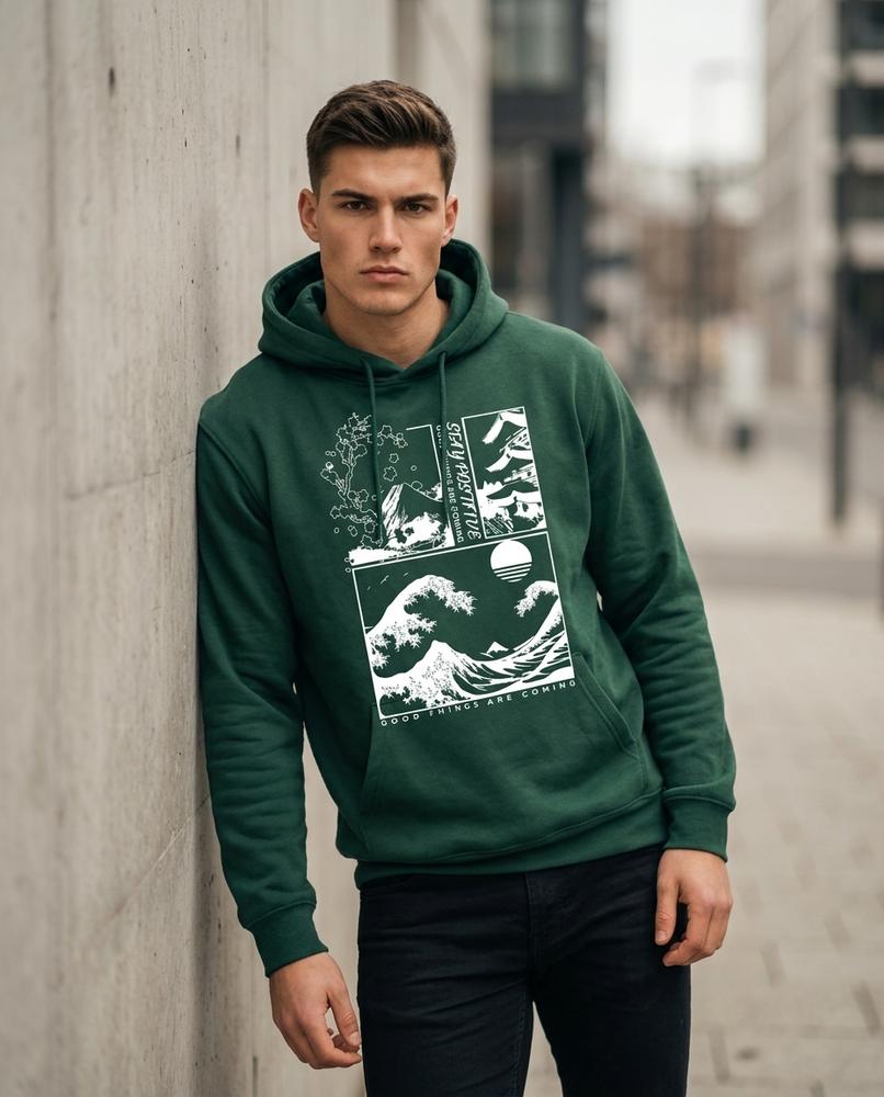 Zumieze - Coren | Printed Relaxed-Fit Hoodie Men
