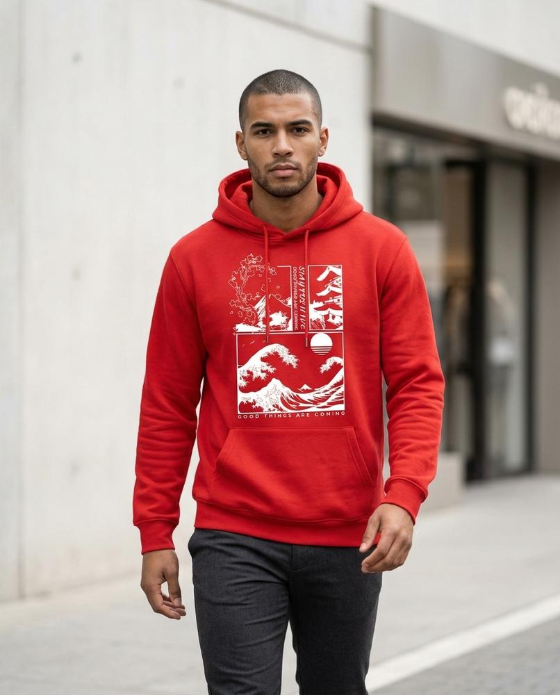 Zumieze - Coren | Printed Relaxed-Fit Hoodie Men