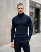 Zumieze - Vemir | Cable-Knit Slim-Fit Turtleneck Sweater Men