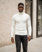 Zumieze - Vemir | Cable-Knit Slim-Fit Turtleneck Sweater Men
