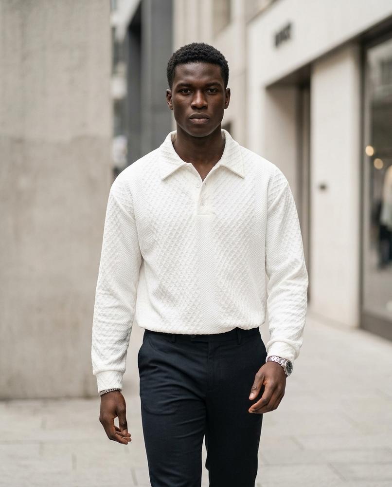 Zumieze - Misan | Textured Slim-Fit Sweater Men