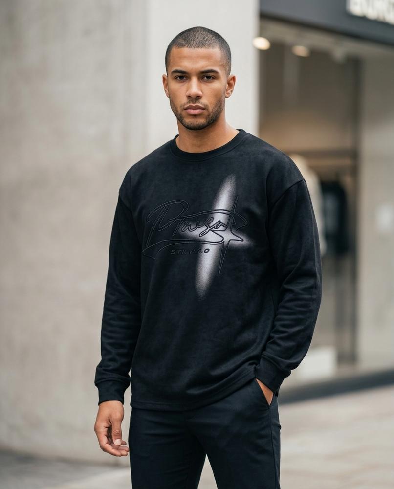 Zumieze - Tamor | Embroidered Loose-Fit Sweatshirt Men