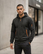 Zumieze - Miken | Quilted Zip-Up Hoodie Men