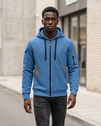 Zumieze - Miken | Quilted Zip-Up Hoodie Men