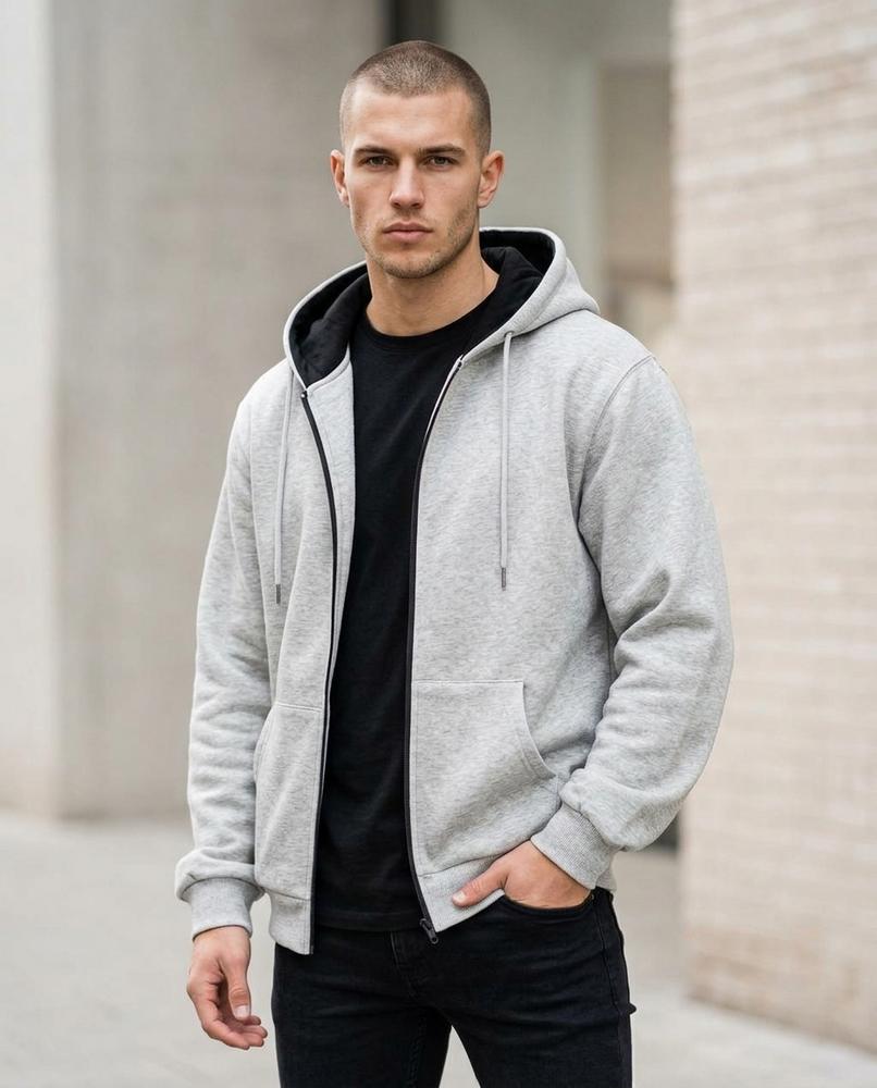 Zumieze - Lyvan | Zip-Up Fleece-Lined Hoodie Men