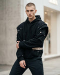 Zumieze - Salor | Layered Riveted Hoodie Unisex
