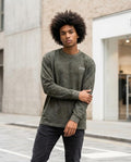Zumieze - Washed Green | Washed-Out Long-Sleeved Sweatshirt Unisex