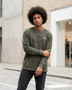 Zumieze - Washed Green | Washed-Out Long-Sleeved Sweatshirt Unisex