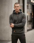 Zumieze - Nenor | Quarter-Zip Raglan-Sleeve Hoodie Men