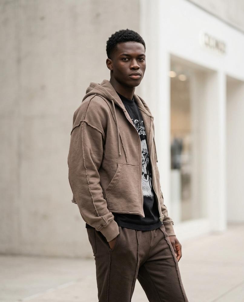 Zumieze - Yoren | Exposed-Seam Zip-Up Hoodie Men