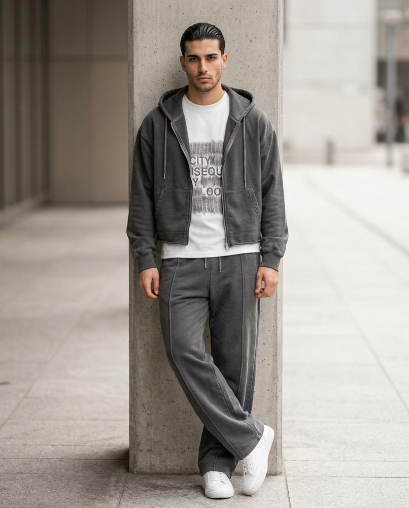 Zumieze - Yoren | Exposed-Seam Zip-Up Hoodie Men