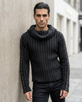 Zumieze - Rivan | Rib-Knit Pin-Embellished Sweater Men