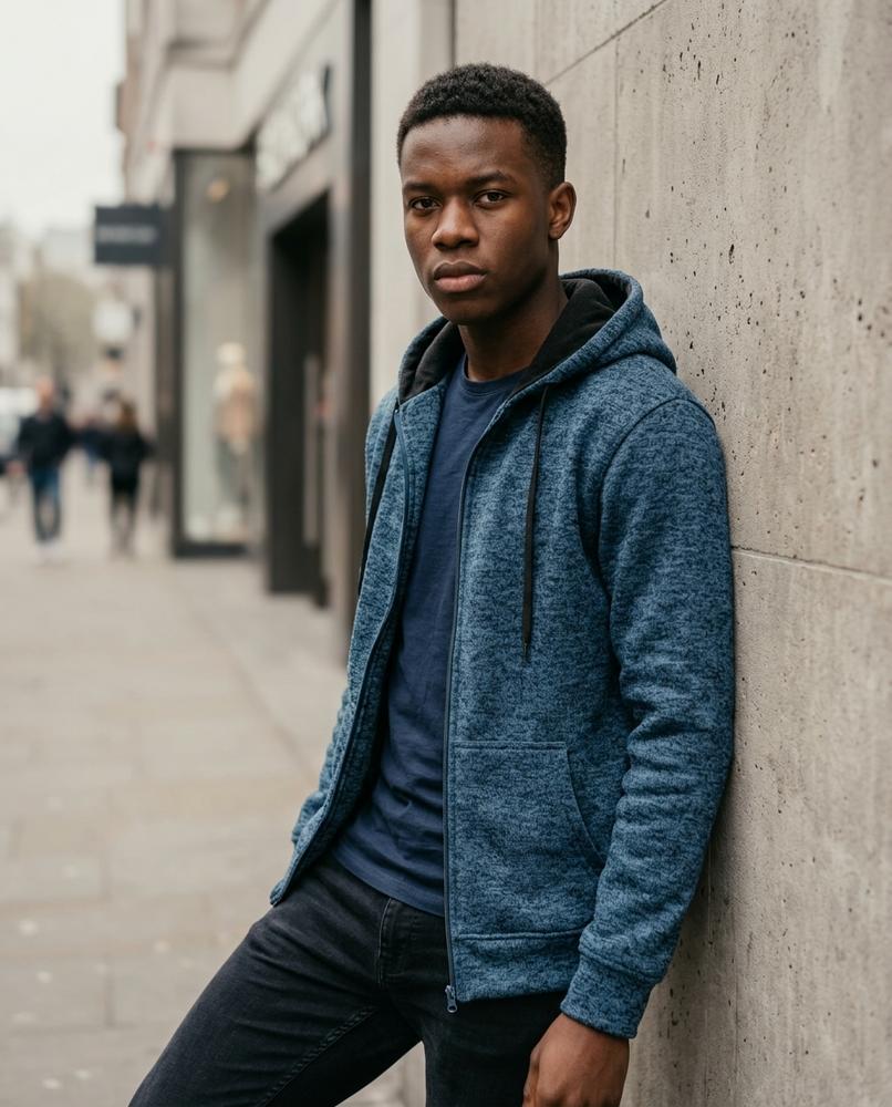 Zumieze - Lokar | Zip-Up Marled Hoodie Men