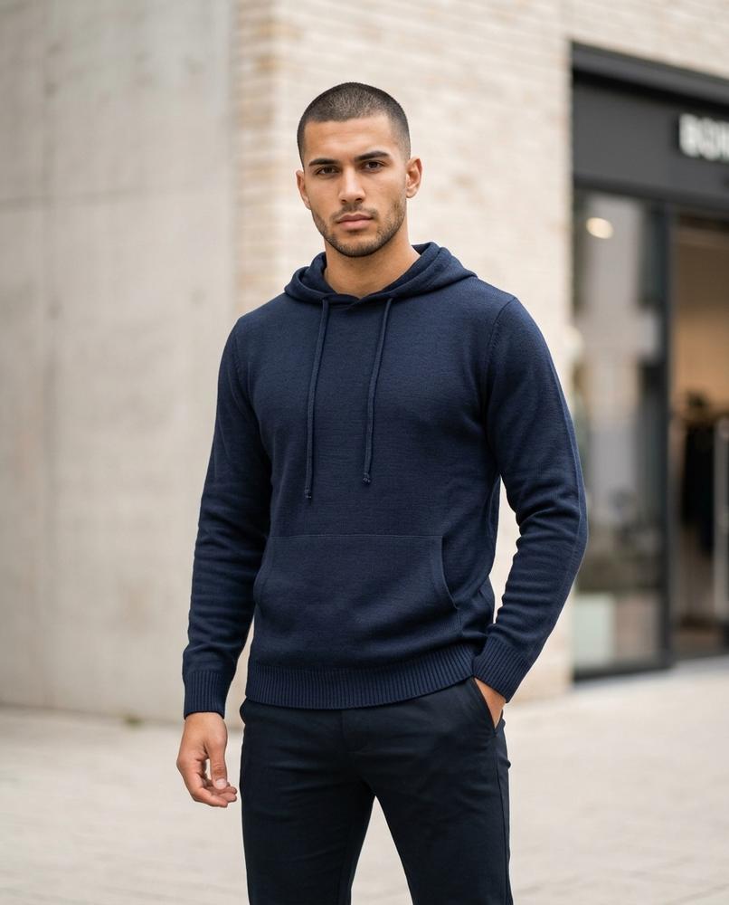 Zumieze - Kemor | Knitted Solid-Color Hoodie Men