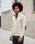 Zumieze - Novan | Diamond-Knit Button-Placket Sweater Men