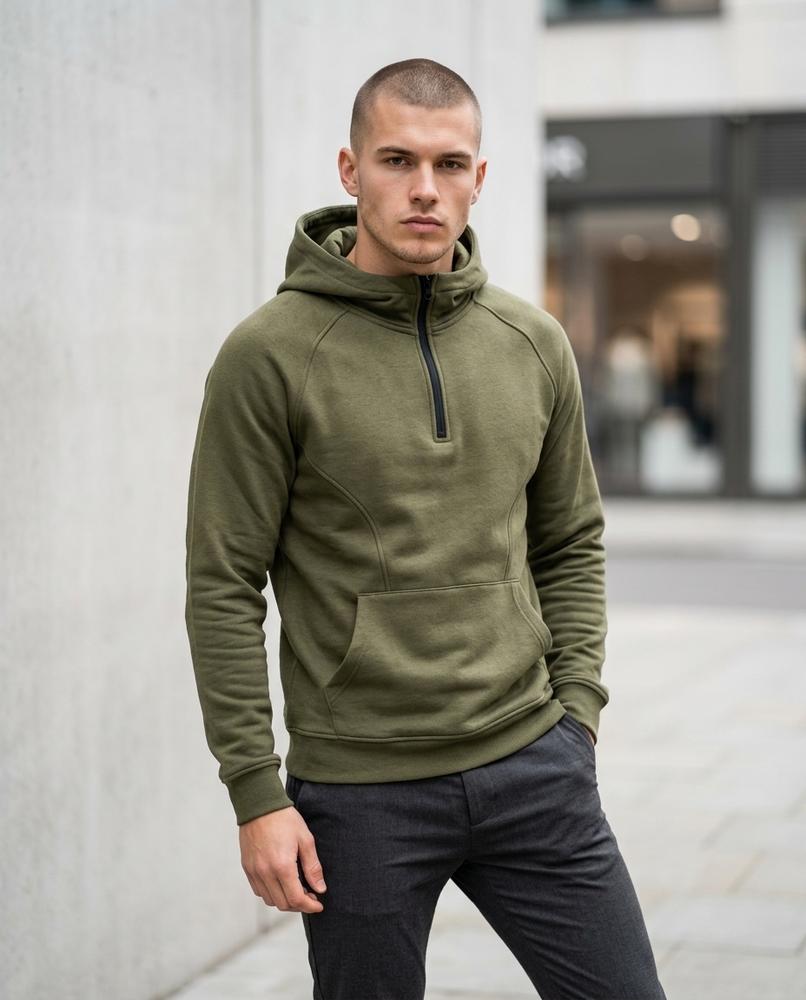 Zumieze - Miven | Quarter-Zip Contoured Hoodie Men