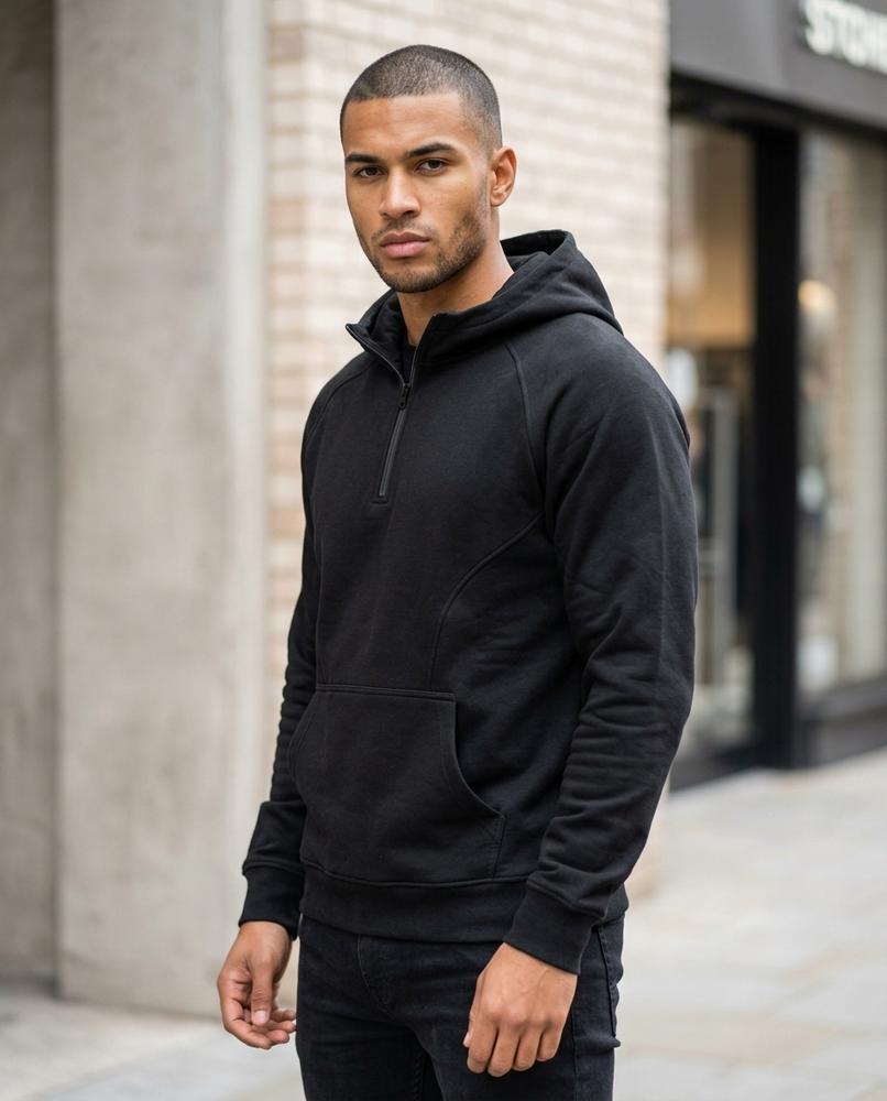 Zumieze - Miven | Quarter-Zip Contoured Hoodie Men