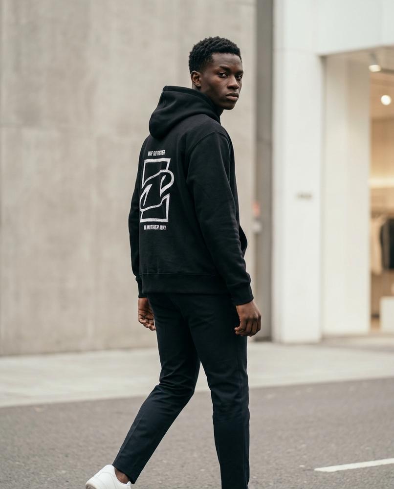 Zumieze - Nerev | Printed Cotton Hoodie Unisex