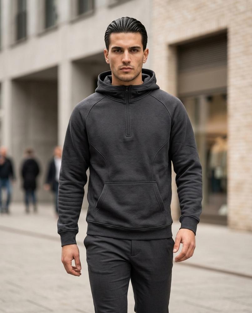Zumieze - Miven | Quarter-Zip Contoured Hoodie Men
