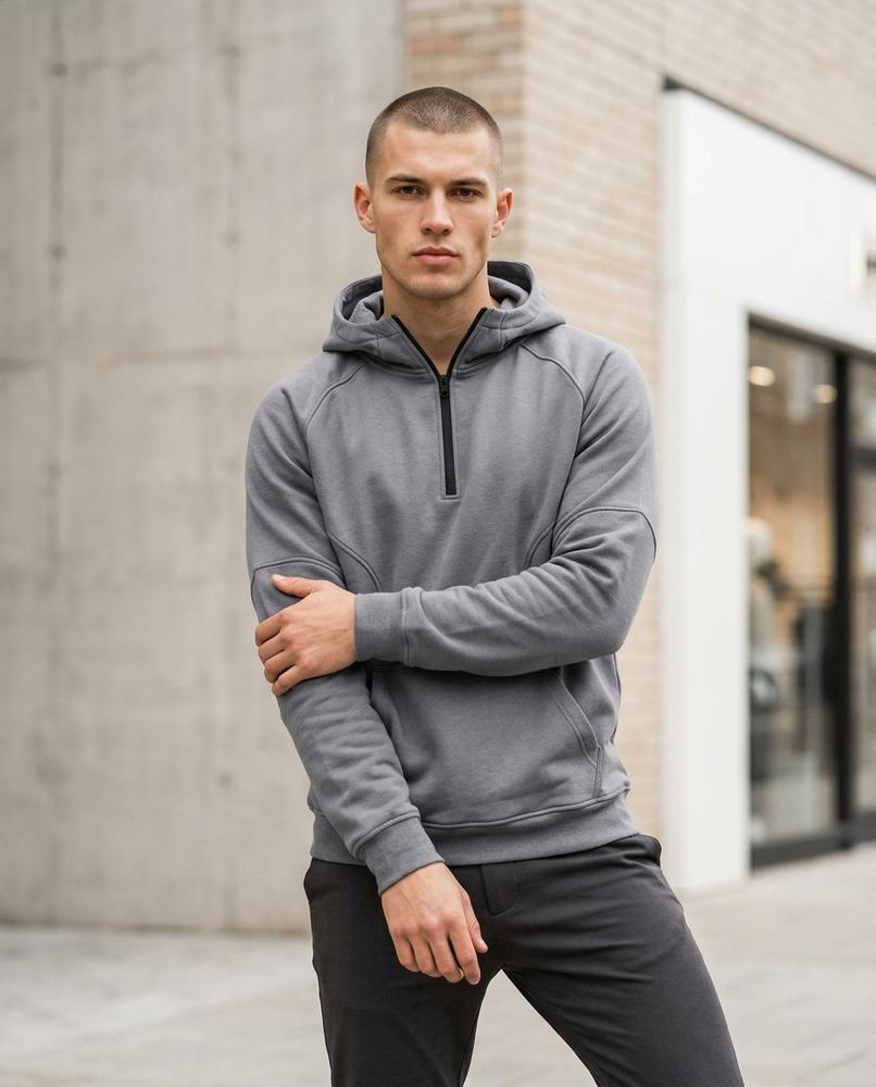 Zumieze - Miven | Quarter-Zip Contoured Hoodie Men