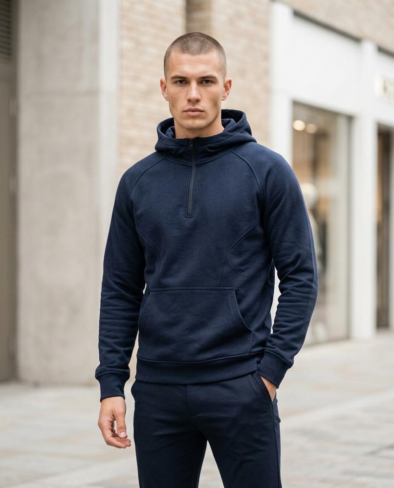 Zumieze - Miven | Quarter-Zip Contoured Hoodie Men