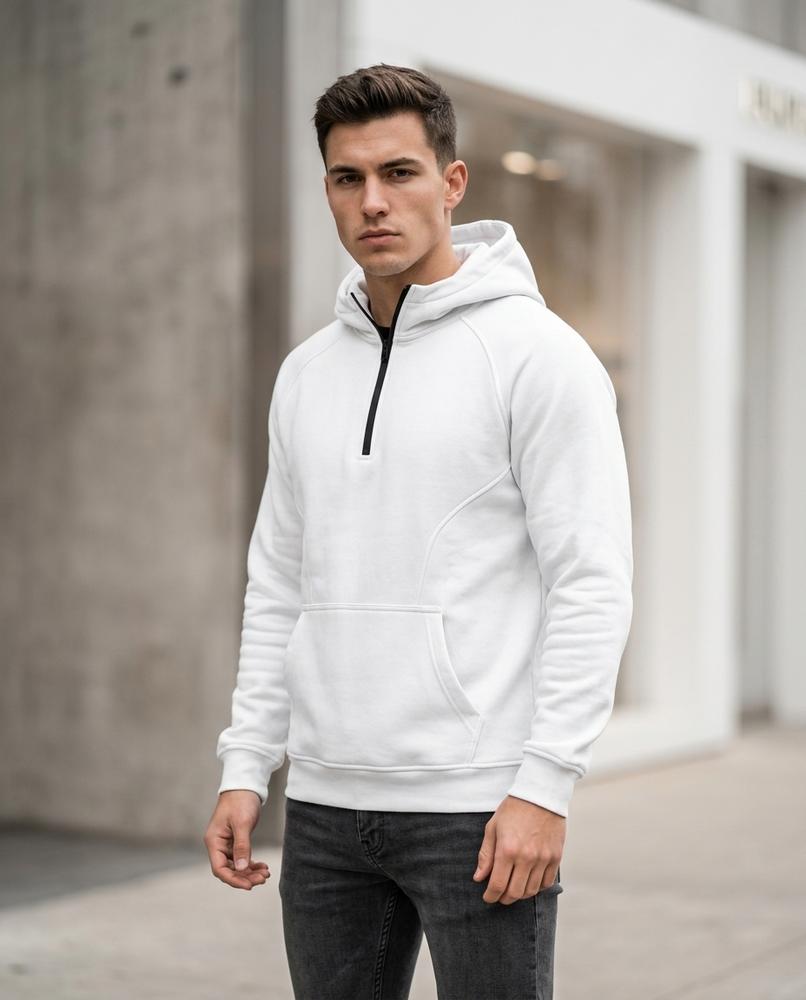Zumieze - Miven | Quarter-Zip Contoured Hoodie Men