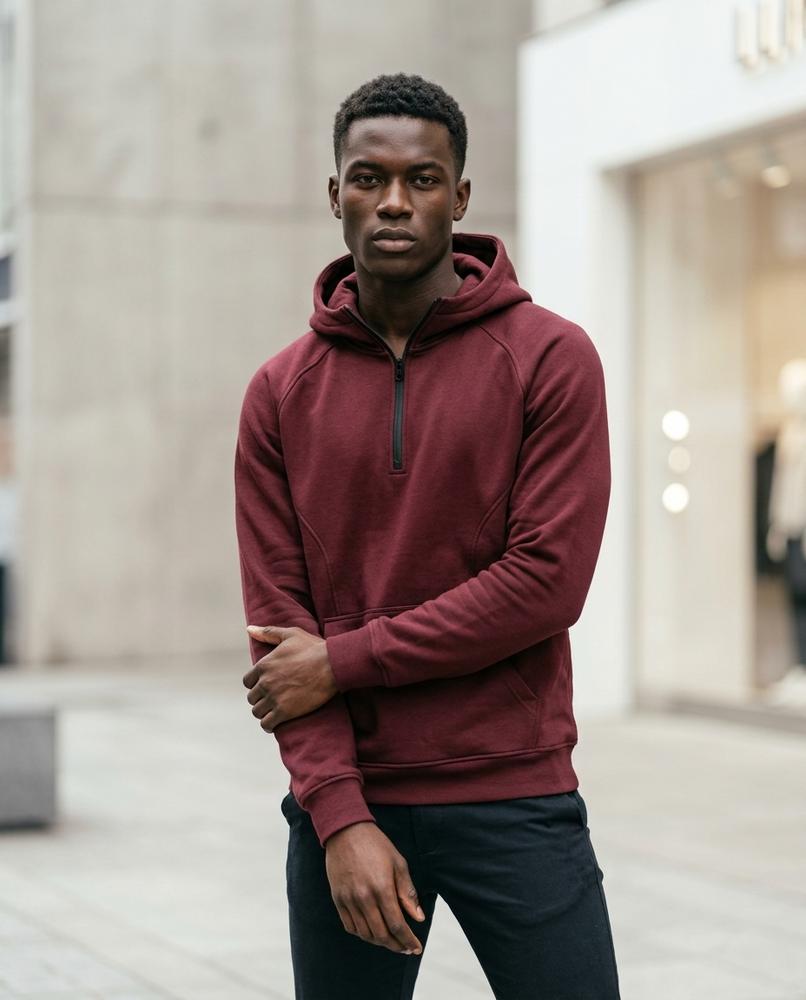 Zumieze - Miven | Quarter-Zip Contoured Hoodie Men