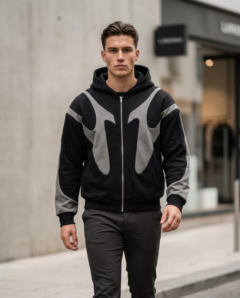 Zumieze - Mator | Zip-Up Paneled Hoodie Unisex
