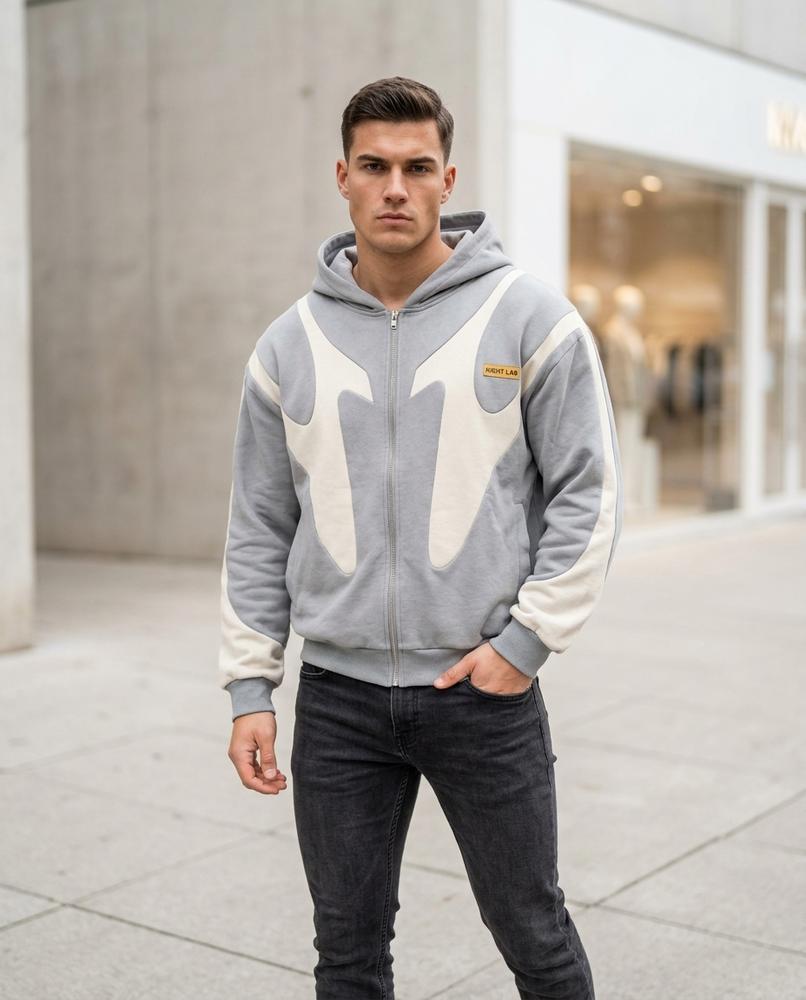 Zumieze - Mator | Zip-Up Paneled Hoodie Unisex