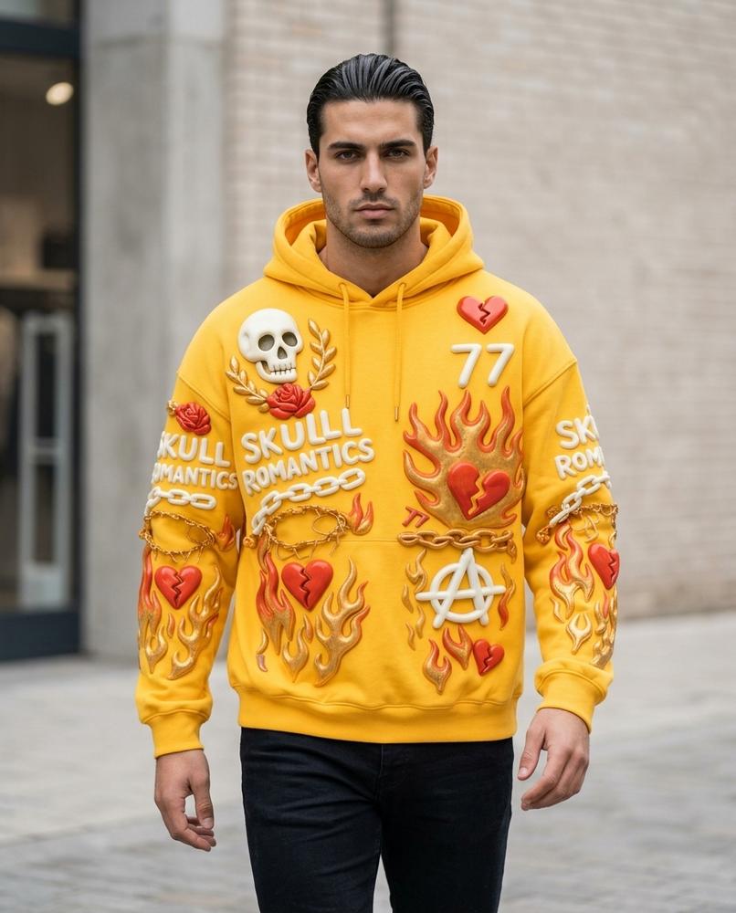 Zumieze - Taven | Appliquéd Distressed Hoodie Men