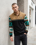 Zumieze - Elzan | Patterned Buttoned Sweatshirt Men