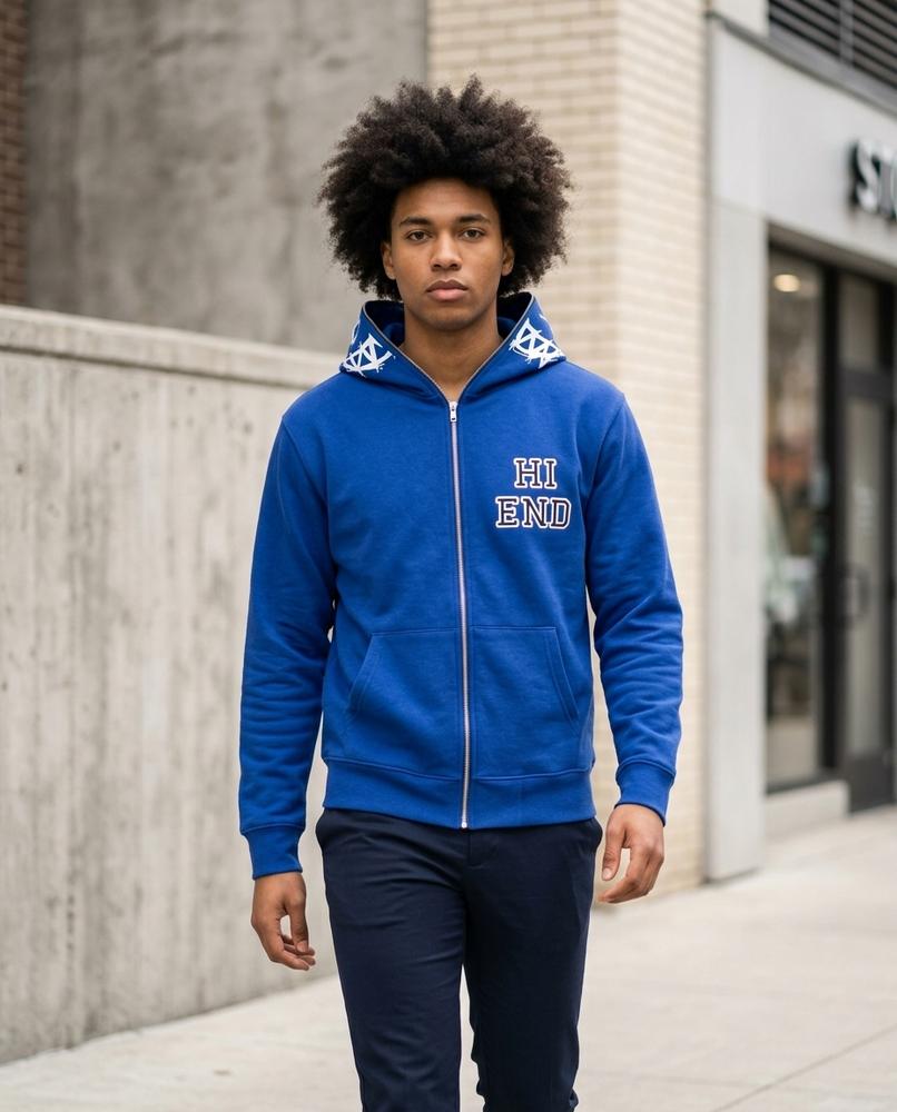 Zumieze - Zekar | Zip-Up Printed Hoodie Unisex