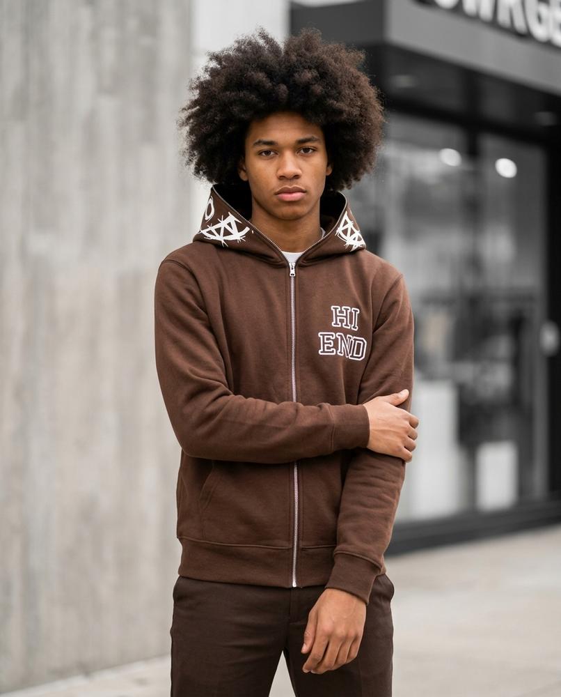 Zumieze - Zekar | Zip-Up Printed Hoodie Unisex