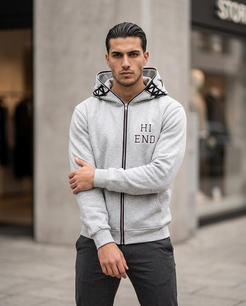 Zumieze - Zekar | Zip-Up Printed Hoodie Unisex