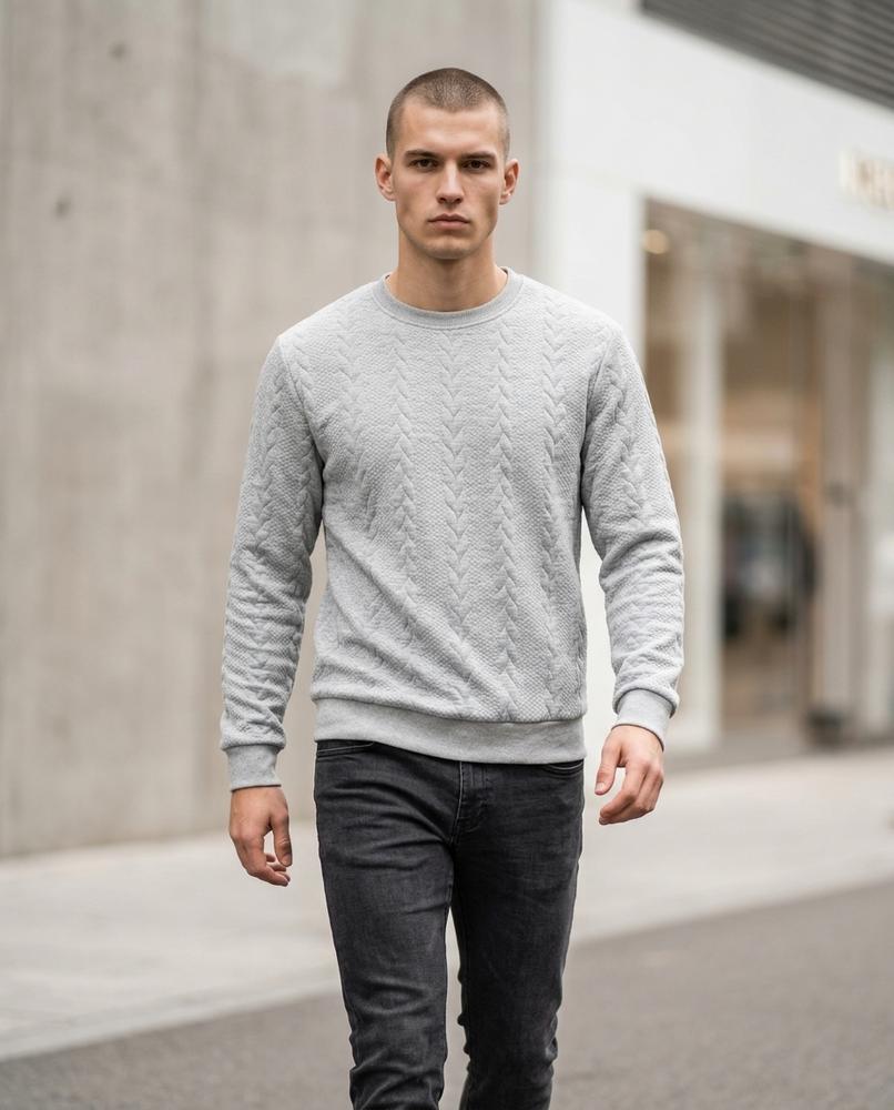 Zumieze - Rital | Cable-Knit Crew-Neck Sweater Men