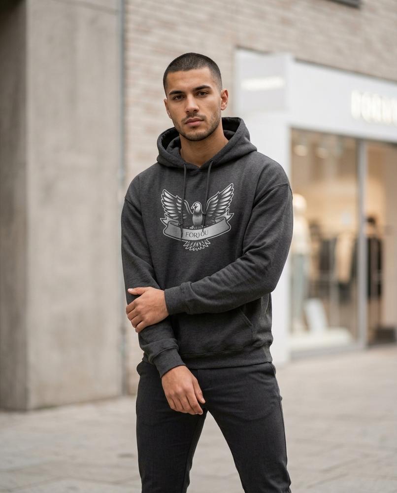 Zumieze - Maron | Graphic Print Wool-Lined Hoodie Men