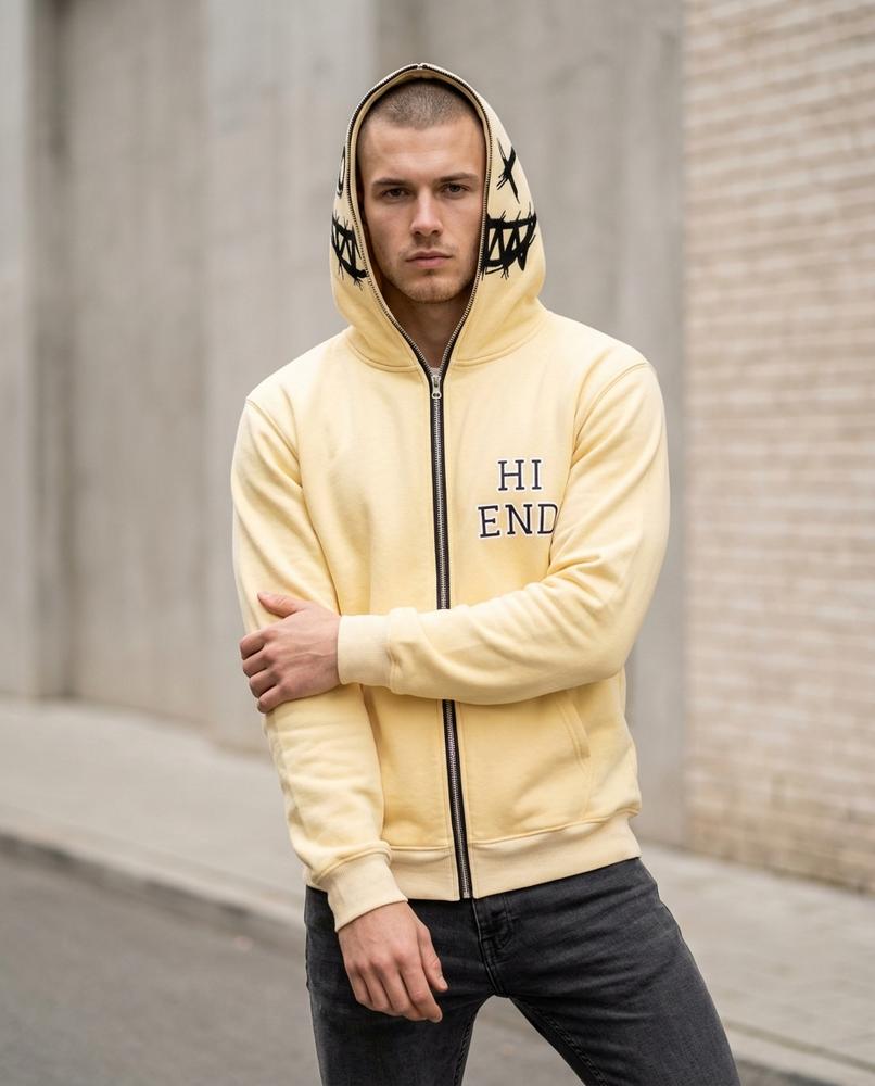 Zumieze - Zekar | Zip-Up Printed Hoodie Unisex