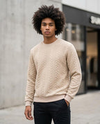 Zumieze - Rital | Cable-Knit Crew-Neck Sweater Men