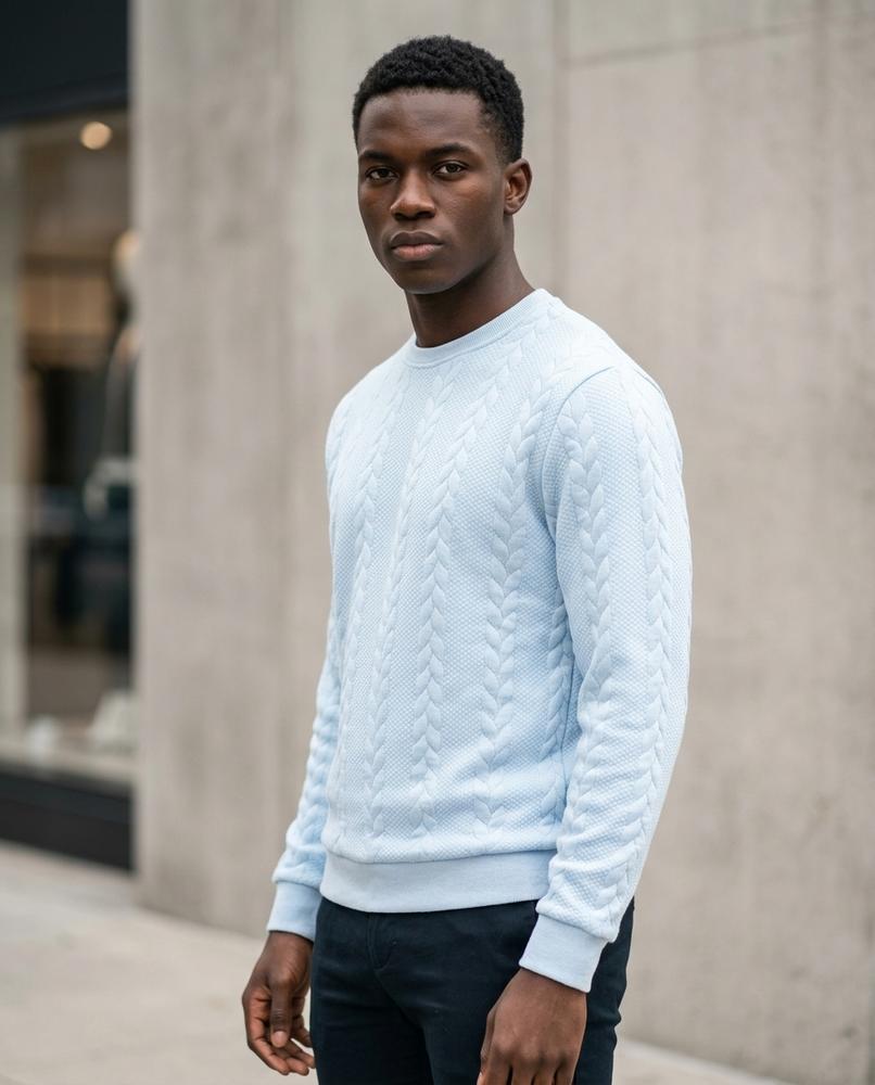 Zumieze - Rital | Cable-Knit Crew-Neck Sweater Men