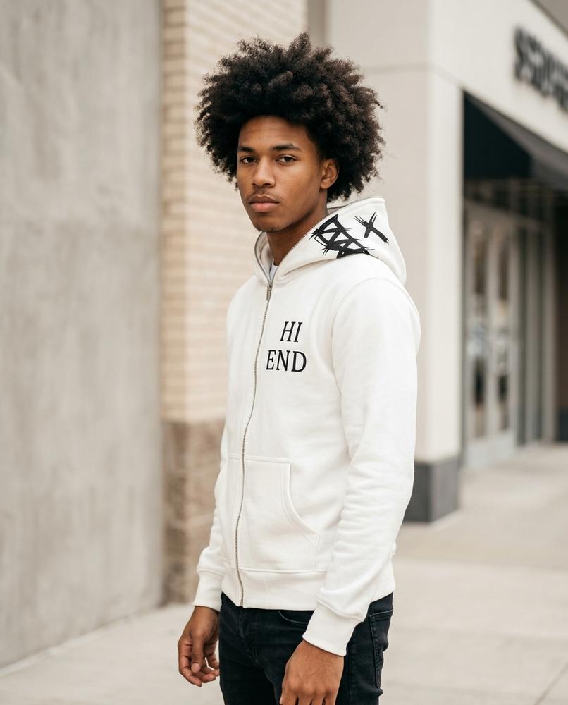 Zumieze - Zekar | Zip-Up Printed Hoodie Unisex