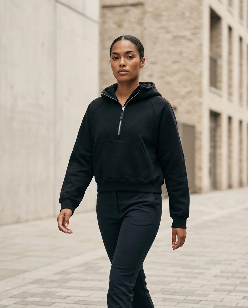 Zumieze - Zesen | Half-Zip Cotton Hoodie Women
