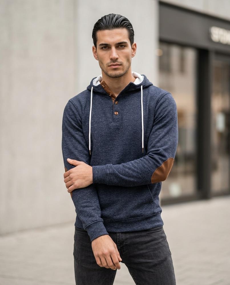 Zumieze - Maven | Buttoned Patched Hoodie Men