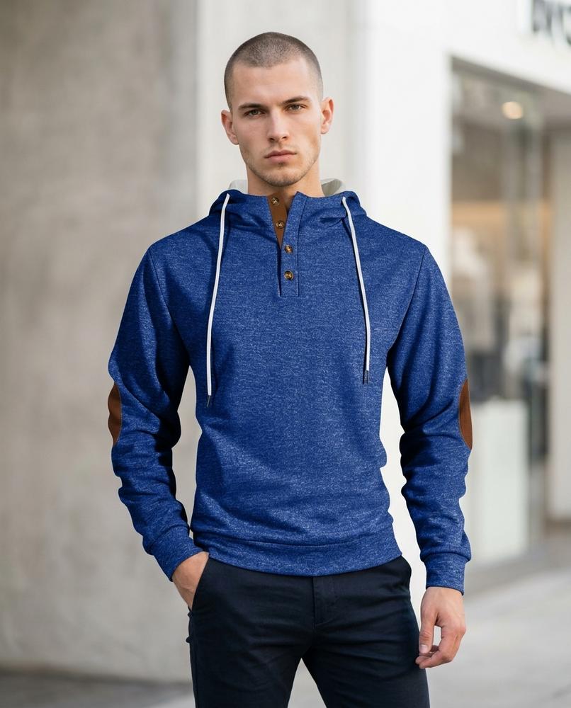 Zumieze - Maven | Buttoned Patched Hoodie Men