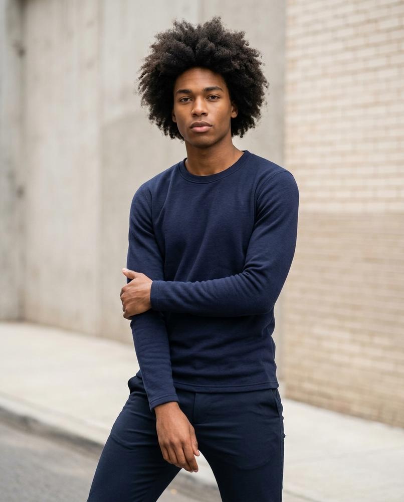 Zumieze - Rivar | Fleece-Lined Crew-Neck Sweater Men