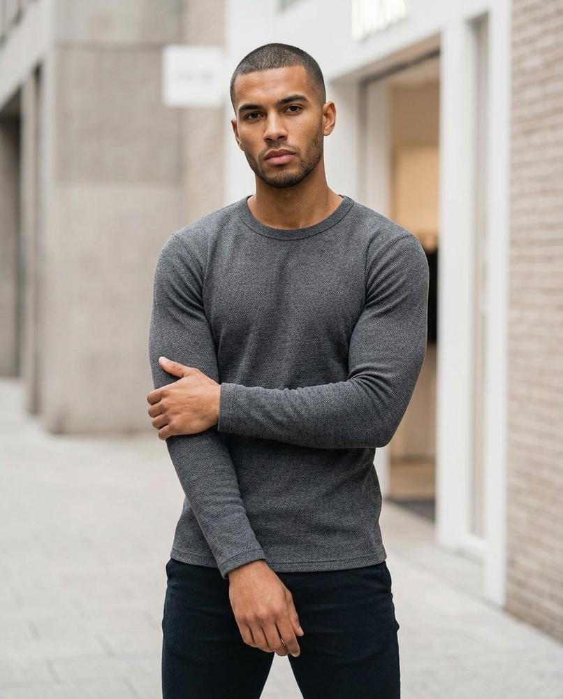 Zumieze - Rivar | Fleece-Lined Crew-Neck Sweater Men