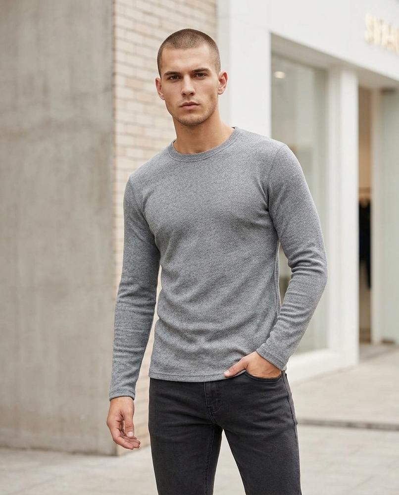 Zumieze - Rivar | Fleece-Lined Crew-Neck Sweater Men