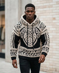 Zumieze - Zesin | Heavy-Knit Celtic-Patterned Hoodie Men