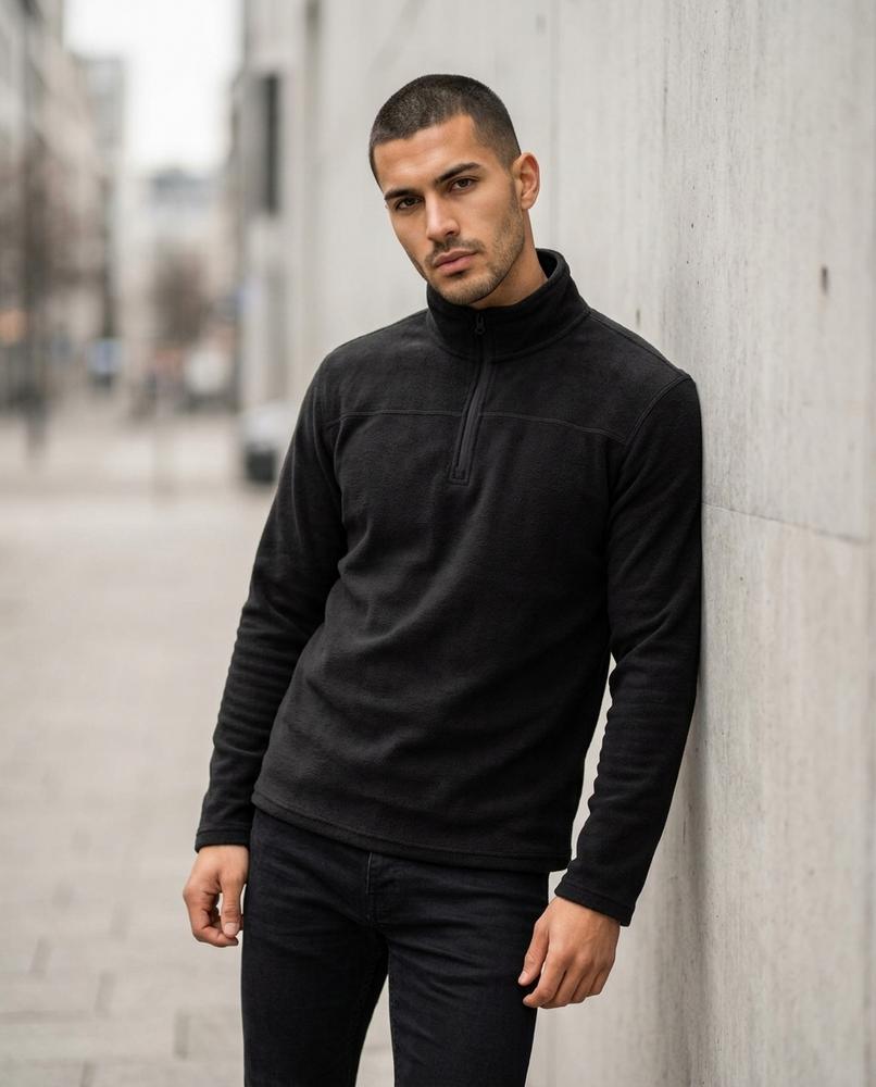 Zumieze - Arlan | Quarter-Zip High-Collar Sweater Men