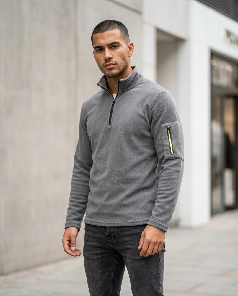 Zumieze - Arlan | Quarter-Zip High-Collar Sweater Men